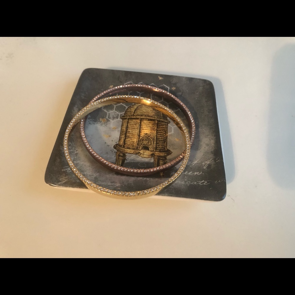 Kate Spade Gold and Rose Gold Pave Bangles